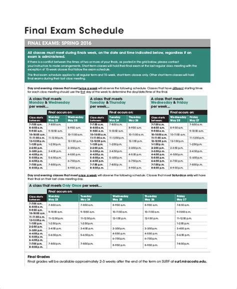 bentley university final exam schedule